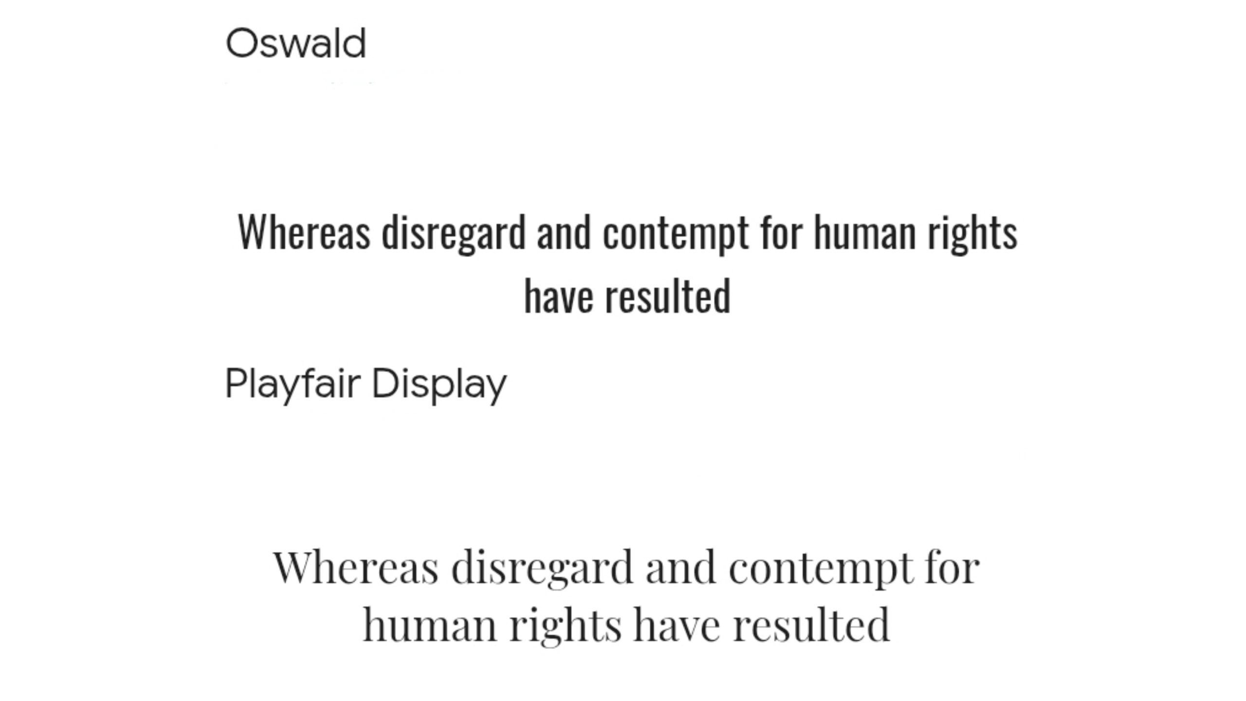 Oswald+Playfair Display