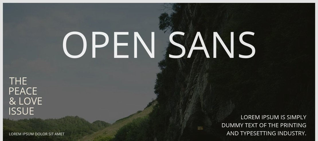 Clear and Readable Open Sans
