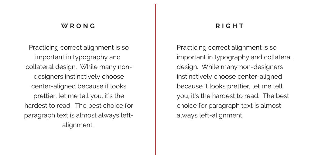 Bad alignment vs. good alignment