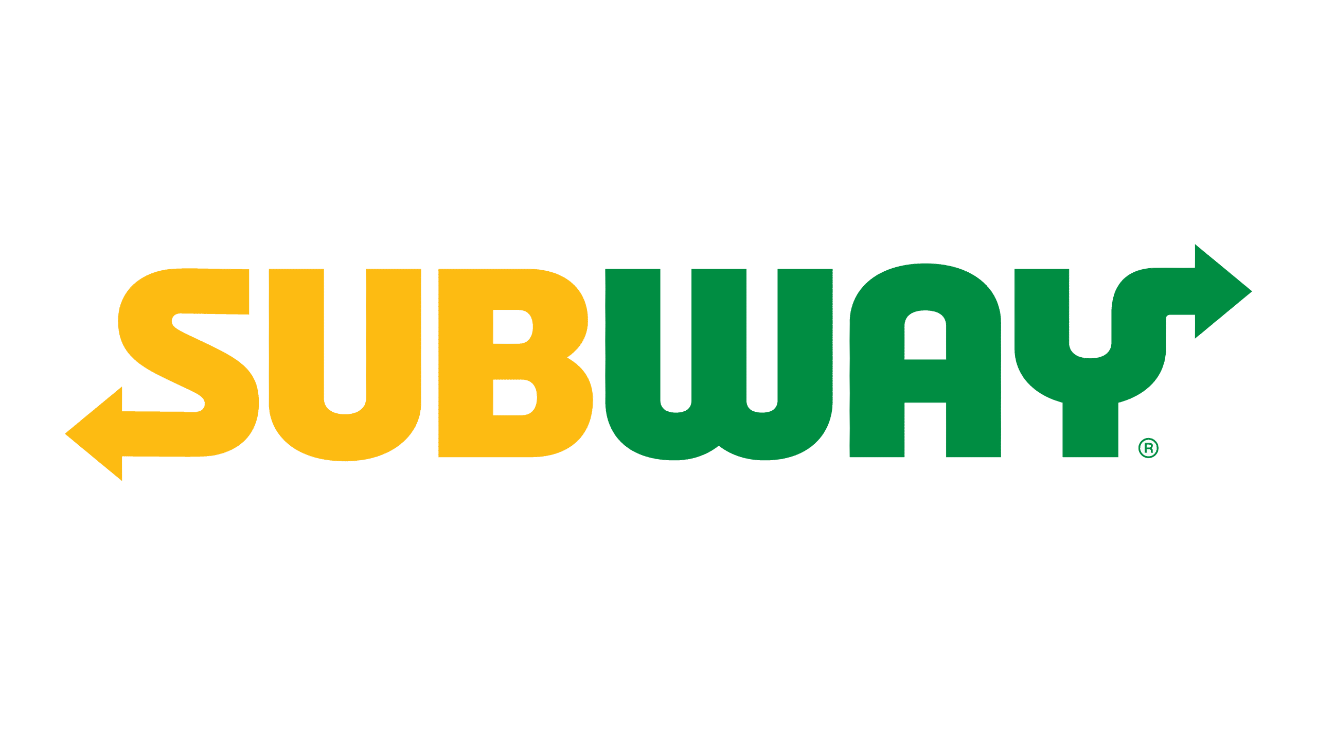 Subway logo as an example of contrast with typography color