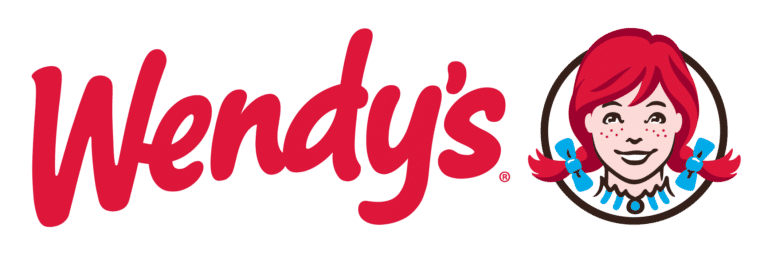 The word MOM on Wendys’ logo 