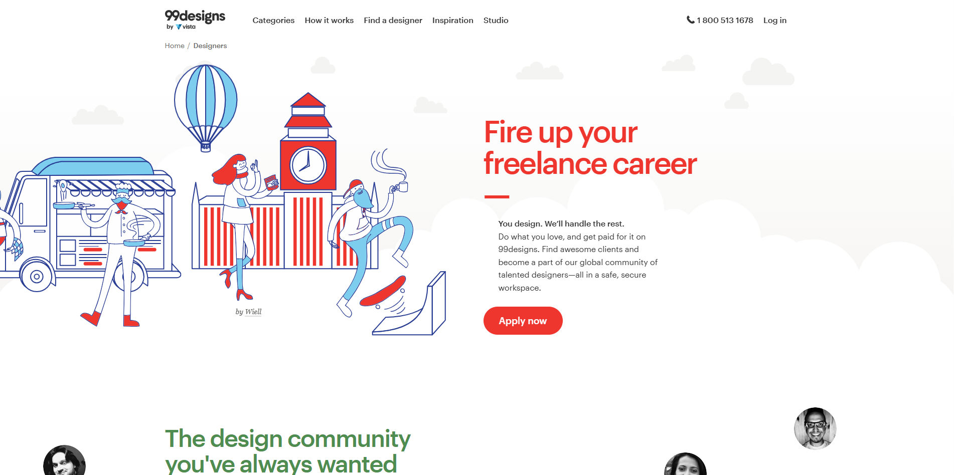 Freelancing Design in 99Designs