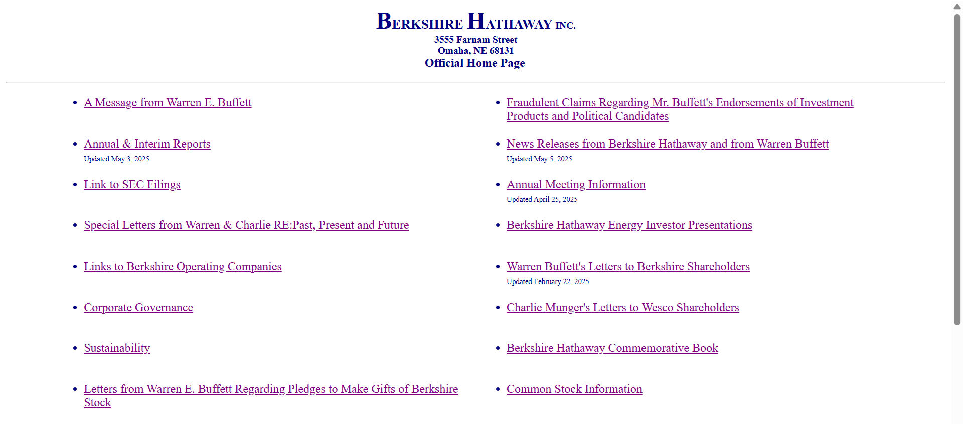 Berkshire’s web design