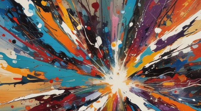 Abstract AI art style