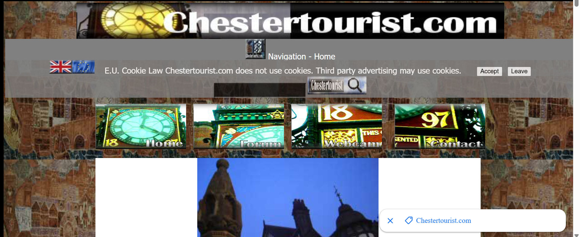 Chester Tourist’s web design