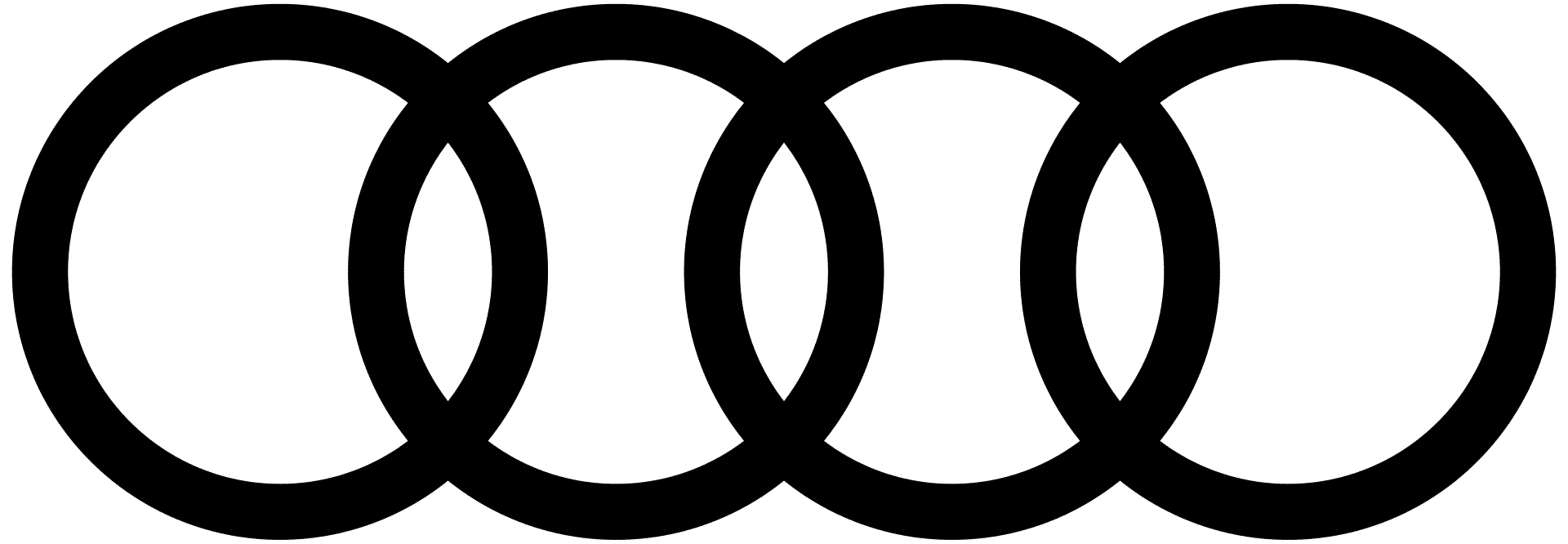 Four rings on Audi logo