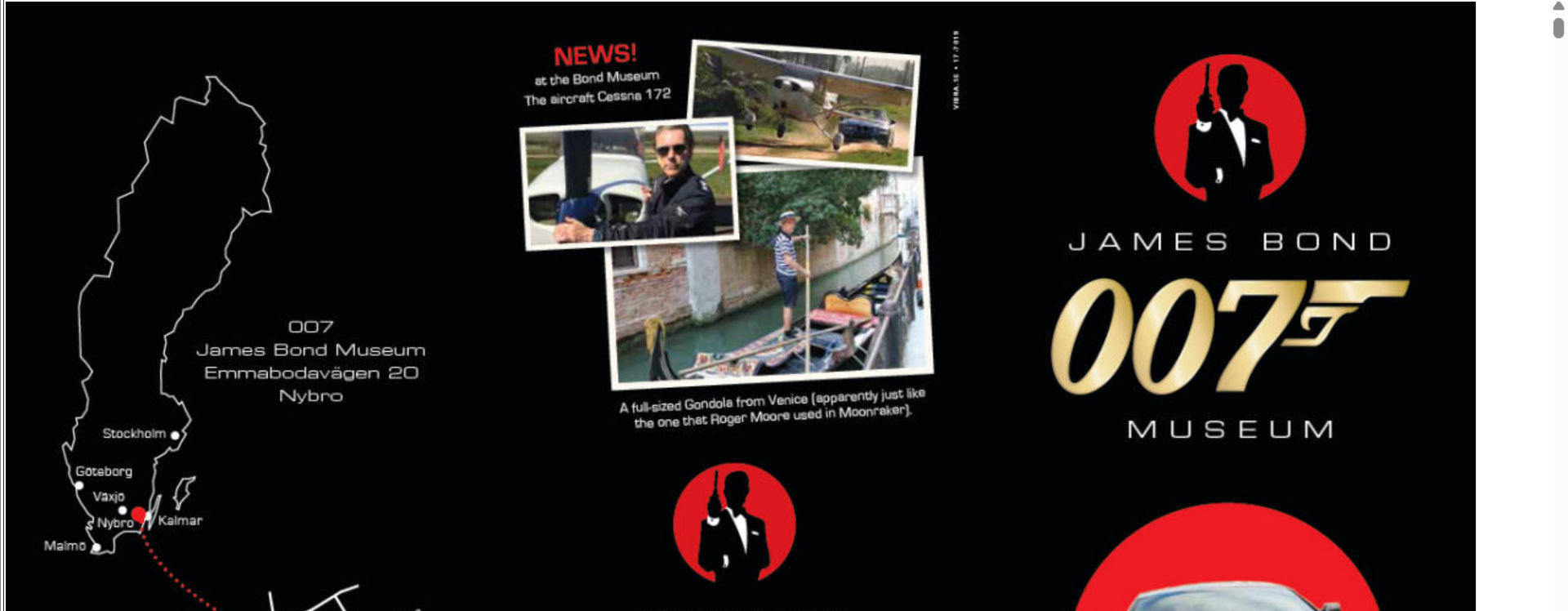 James Bond Museum’s web design 