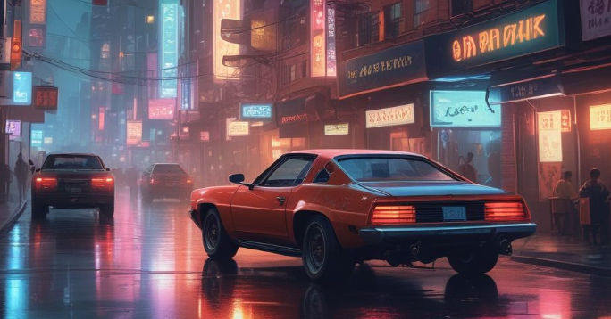 Cyberpunk AI art style