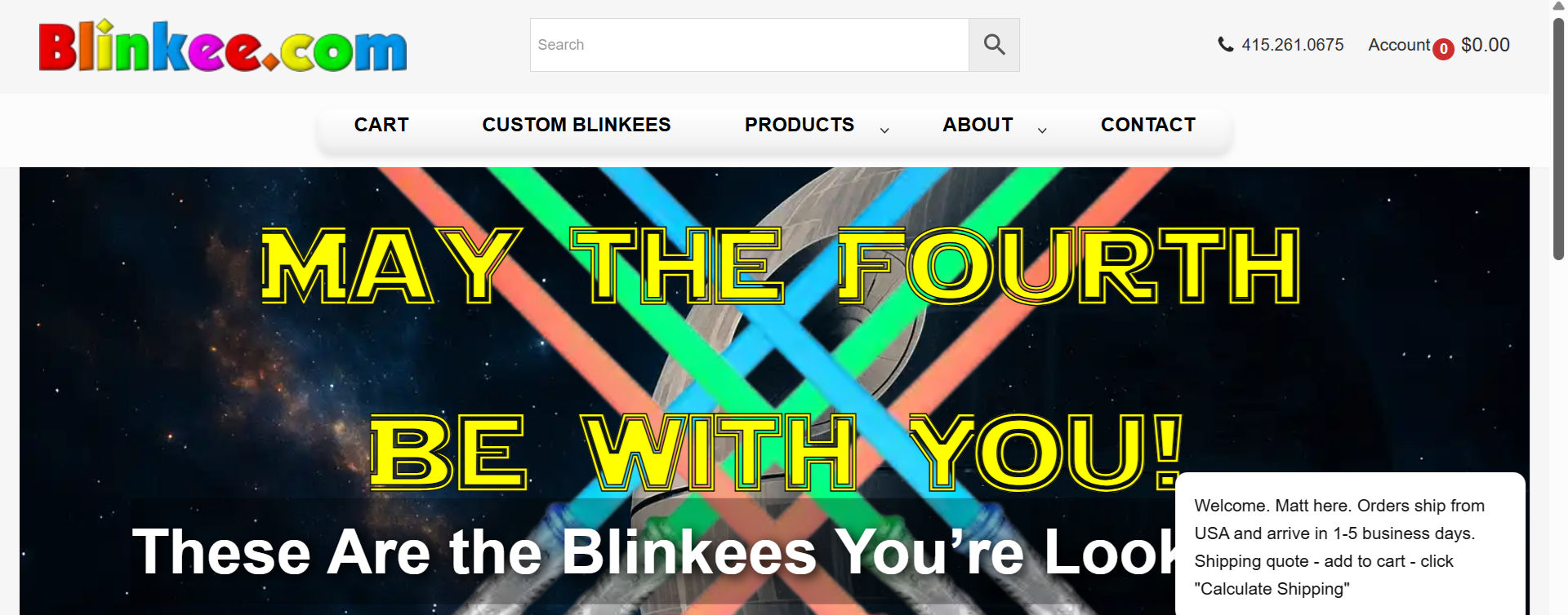 Blinkee’s web design