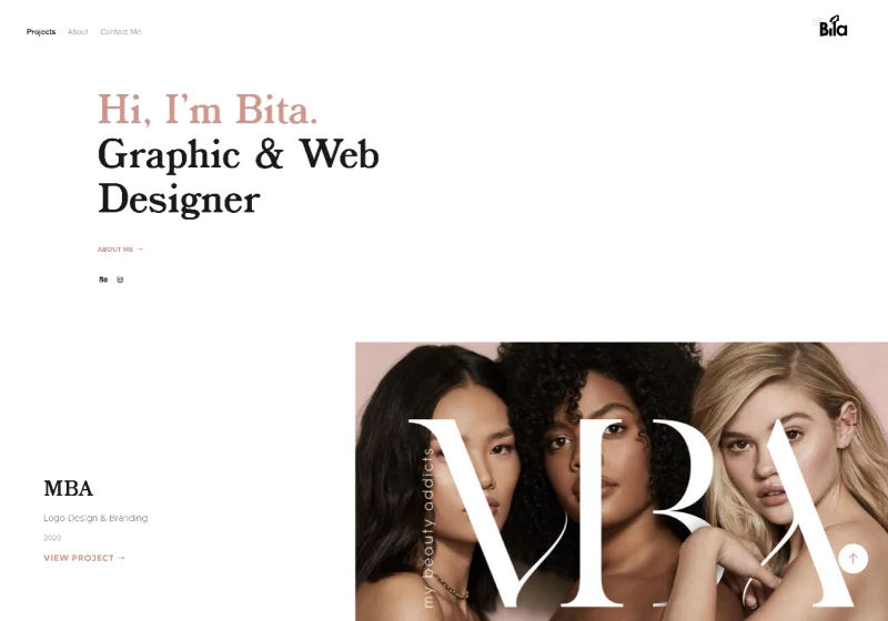 Adobe Portfolio example