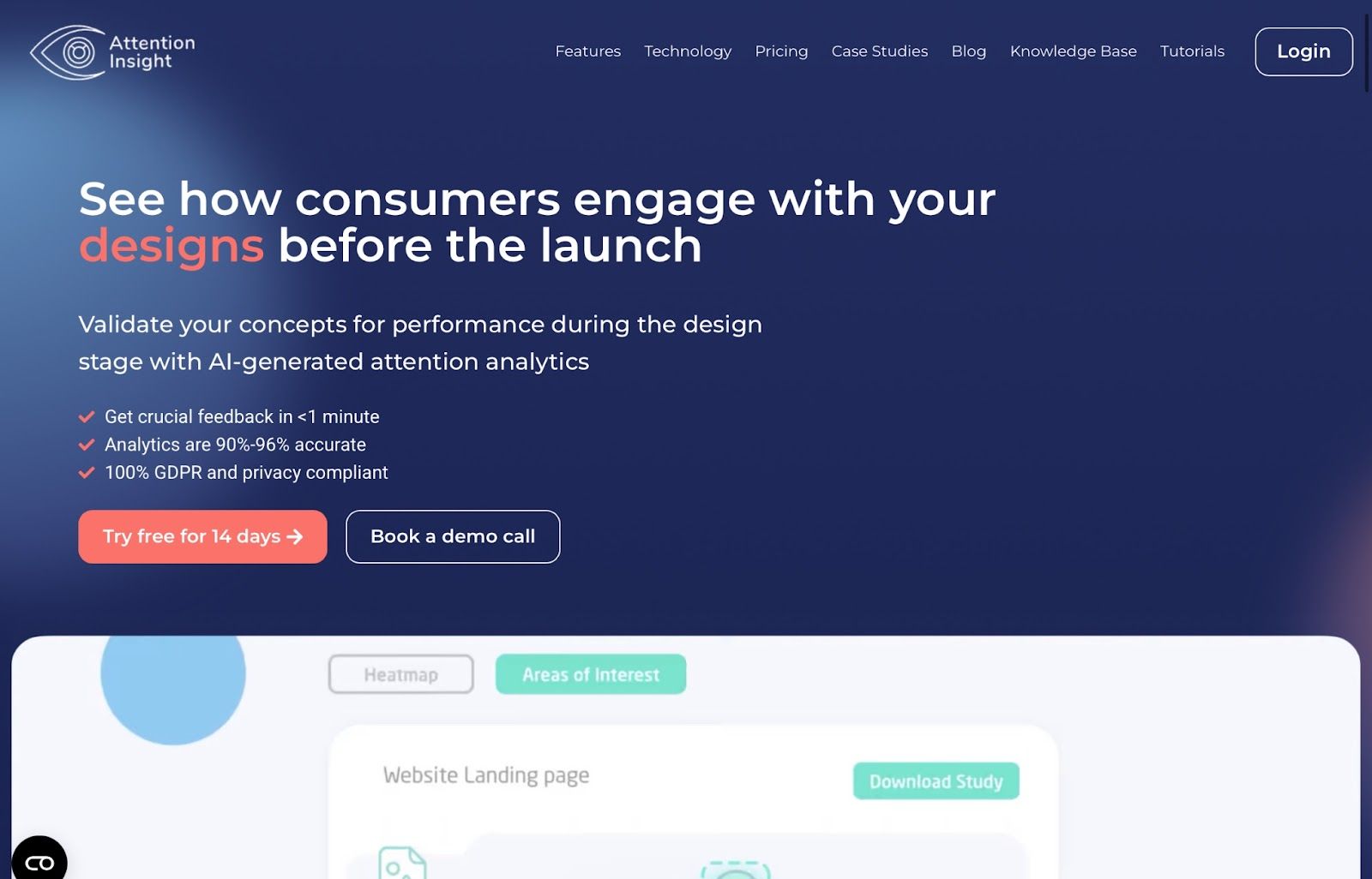 Attention Insight homepage