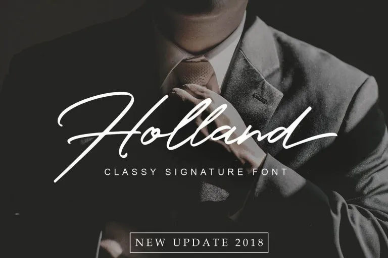 18. Holland Elegant Font