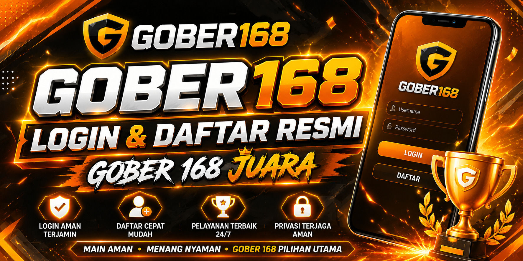 GOBER168 – Gober 168 Platform Juara Terpercaya, Login dan Daftar Sekarang