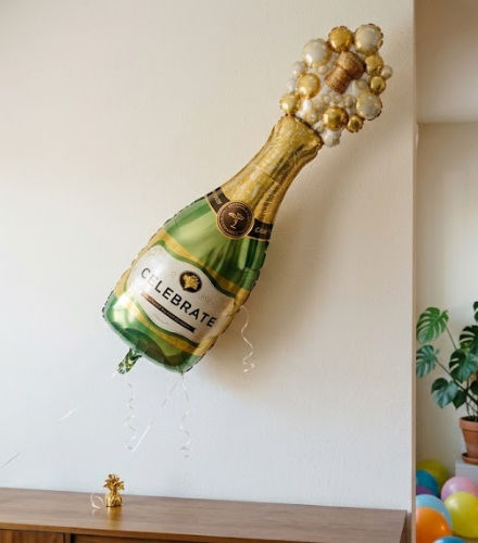 Champagne Bottle Foil Ballooon