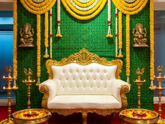 Traditional Seemantham Flower Decoration 