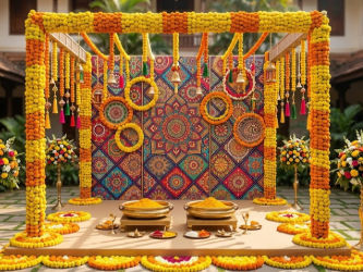 Vibrant Haldi Ceremony Decoration