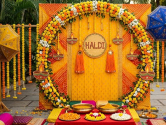 Simple Haldi Decoration