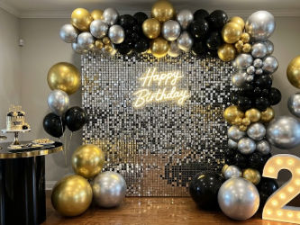 Birthday Decoration- Black & Golden ballon