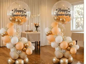 Happy Anniversary Golden Balloon