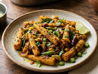 Baby corn Dry - Mains dish from EZGatherr catering menu