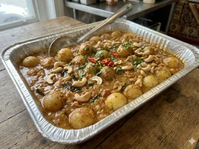 Baby potato Cashew Masala - Mains dish from EZGatherr catering menu