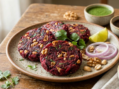 Beet & nuts Tikki - Starters dish from EZGatherr catering menu