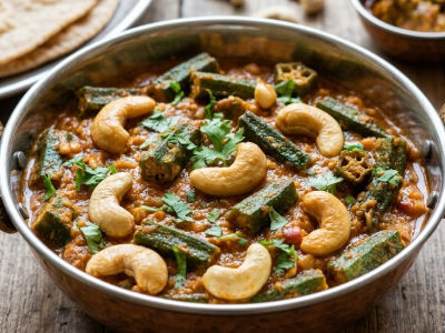 Bhindi Cashew Masala - Mains dish from EZGatherr catering menu