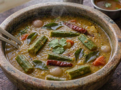 Bhindi Sambhar - Mains dish from EZGatherr catering menu