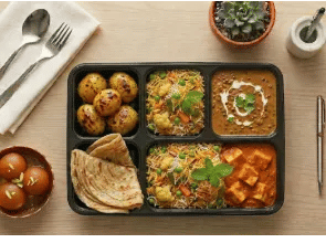Butter paneer meal