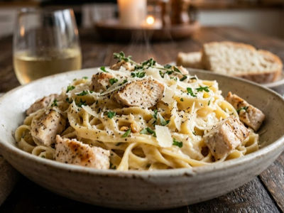 Chicken Pasta Alfredo  - Mains dish from EZGatherr catering menu