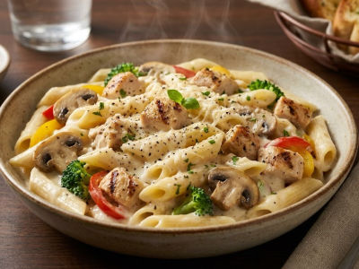 Chicken Pasta in Bechamel sauce  - Mains dish from EZGatherr catering menu