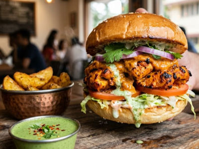 Chicken Tikka burger
