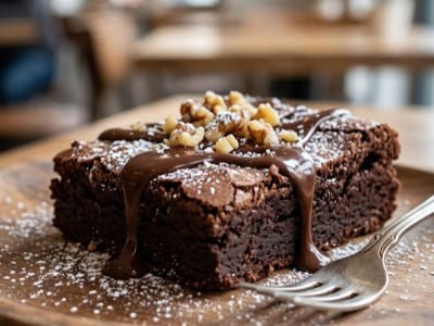 Chocolate walnut brownie (With Egg) - Desserts dish from EZGatherr catering menu