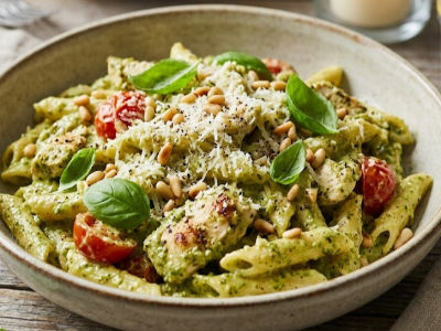 Creamy Pasta Pesto - Mains dish from EZGatherr catering menu