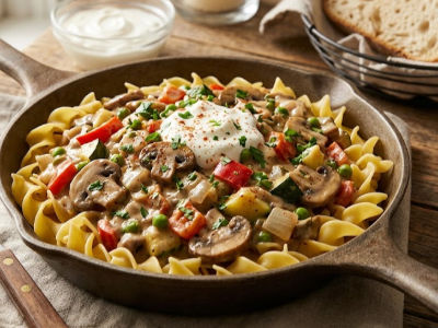 Creamy Vegetable Stroganoff - Mains dish from EZGatherr catering menu