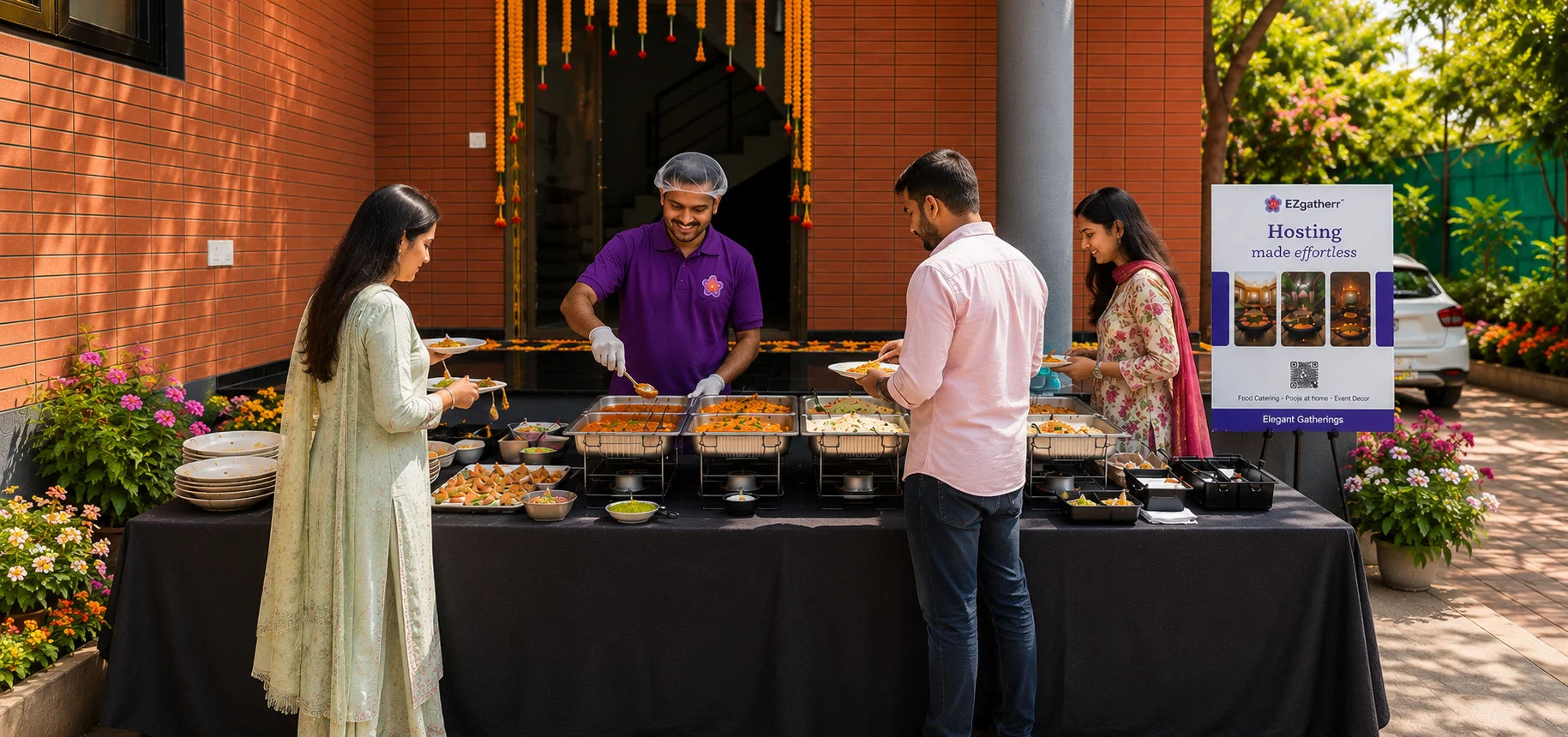 GatherFeast catering background