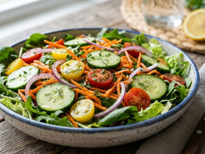 Green salad - Cucumber+Tomato+Carrot+Onion - Accompaniments dish from EZGatherr catering menu