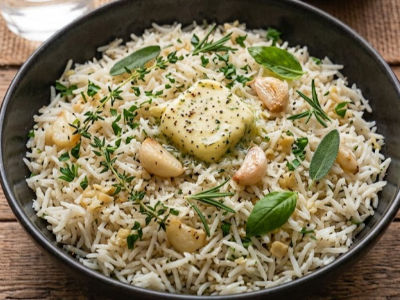 Herbed garlic Rice - Rice & Breads dish from EZGatherr catering menu