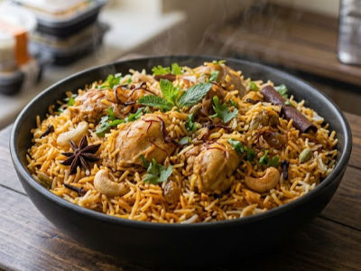 Hyderabadi Chicken Biriyani - Rice & Breads dish from EZGatherr catering menu