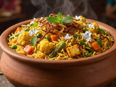 Hyderabadi veg biryani - Rice & Breads dish from EZGatherr catering menu