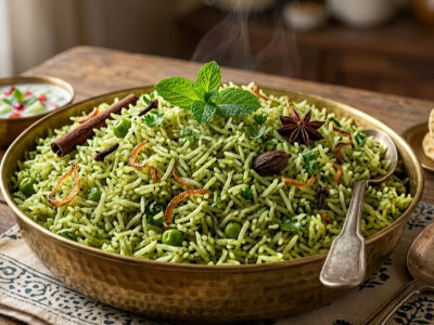 Mint Pulav - Rice & Breads dish from EZGatherr catering menu