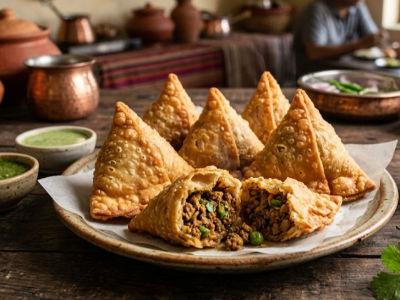 Mutton kheema Samosa - Starters dish from EZGatherr catering menu