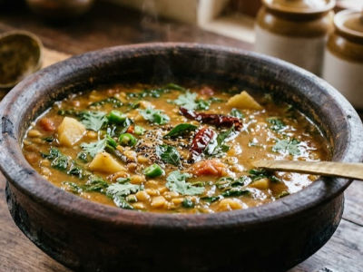 Palak Aloo Sambhar - Mains dish from EZGatherr catering menu