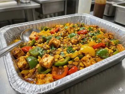 Paneer Capsicum Corn - Mains dish from EZGatherr catering menu