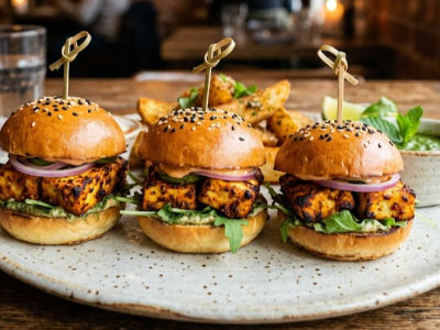 Paneer Tikka Bite burgs 