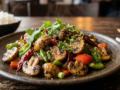 Pepper chilly mushroom