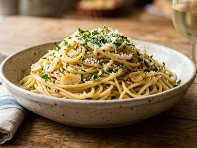 Spaghetti Aglio-e-Olio - Mains dish from EZGatherr catering menu