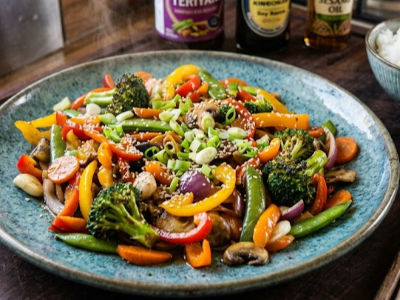 Teriyaki Stir Fried Veggies-Jain - Mains dish from EZGatherr catering menu