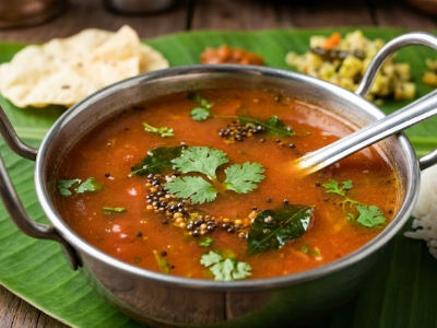 Tomato Rasam - Rice & Breads dish from EZGatherr catering menu