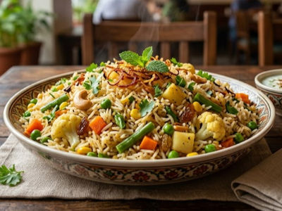 Veg Pulao - Rice & Breads dish from EZGatherr catering menu